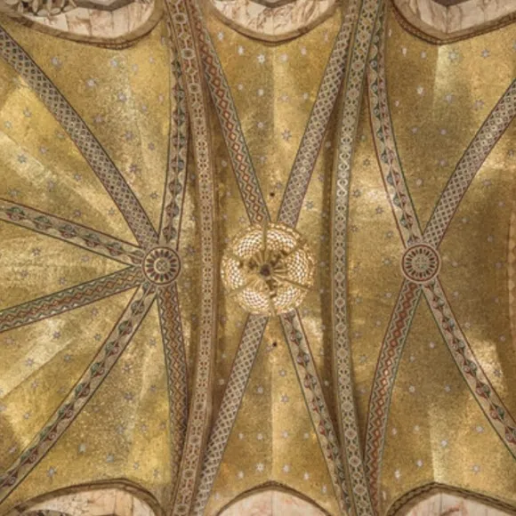 Fitzrovia Chapel ceiling with golden stars